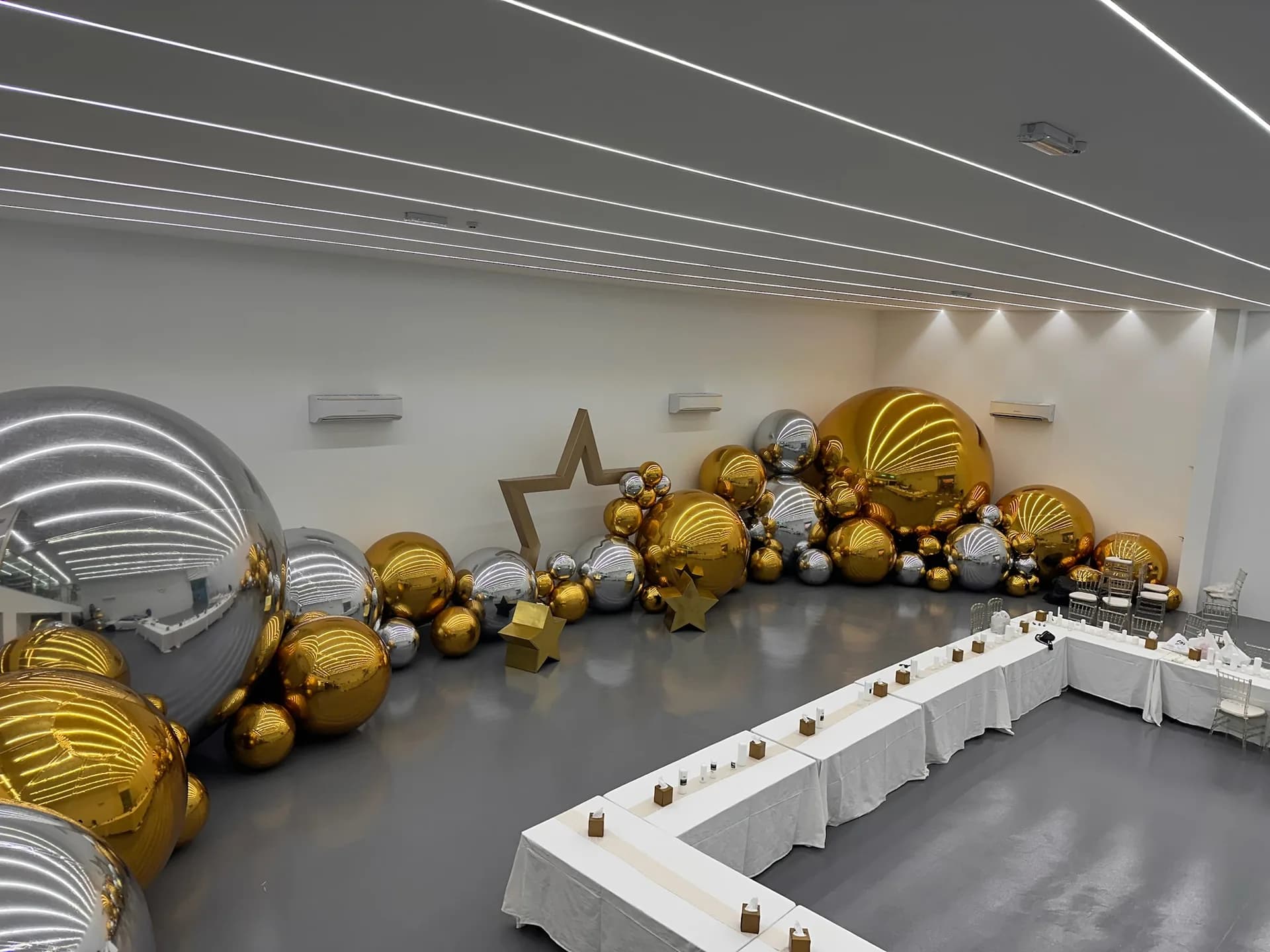 Pampa VR event space decorated for a celebration
